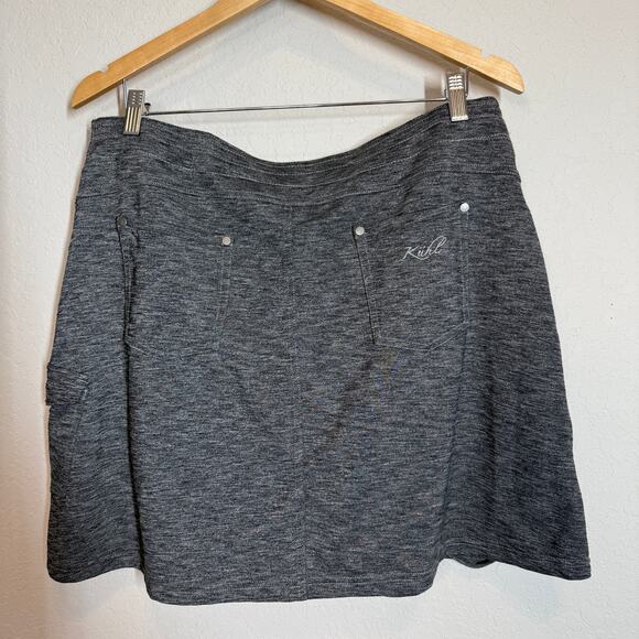Women's Kuhl Gray Lightweight with Pocket‎ Activewear Tie Waist Skort Size L - Picture 7 of 9